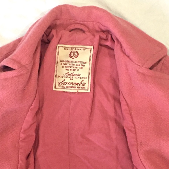 Abercrombie vintage peacoat coat jacket pink - Picture 6 of 6